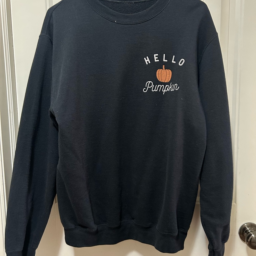 Black 'Hello Pumpkin' Sweater